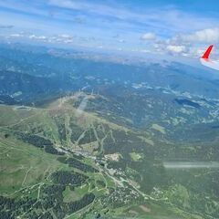 Flugwegposition um 14:31:59: Aufgenommen in der Nähe von Oberwölz Umgebung, Österreich in 2900 Meter